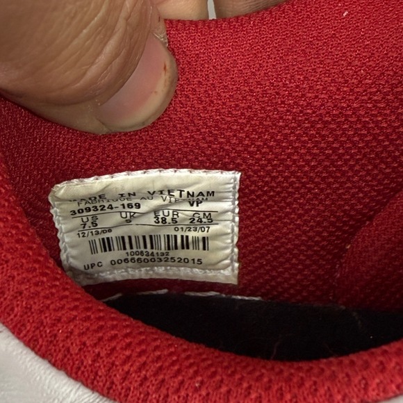 Nike Dunk Low Red Orange White Casual Sneakers Men's Size 7.5 EUC Rare‎ colorway - Picture 9 of 9